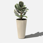 Veradek Demi Series Tall Planter for Porch, Patio, Backyard | Durable Plastic-Concrete Material | Modern Décor for Tall Plants, Grasses