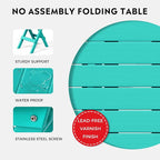 Costaelm Paradise HDPE Outdoor 24.5 Inch Round Portable Folding Patio Dining - Image 4