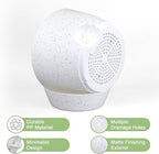 12 inch Large Self Watering Pots, Planter, Plant Pots with Multi Mesh Drainage Holes for Indoor Outdoor House Plants and Garden, Plastic Flower Pots with Deep Reservoir, Speckled White