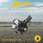 Spotlight 100000 Lumens, 6 Modes Led Rechargeable Spotlight Flashlight As Seen on TV with Tripod, Color Filters, Super Bright Solar Spot Lights Outdoor Handheld for Hunting, Boating, Camping