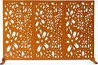 Oakland Living 6 ft. X 4 ft. Orange Freestanding Metal Privacy Screen Room Divider