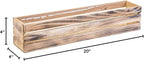 20" Rectangular Rustic Wood Planter with Plastic Liner l Rustic Whitewash l Wine Crate Style, Home and Wedding Decorations, Garden Ornaments (20x4 Wine Crate Set of 2, Whitewash)