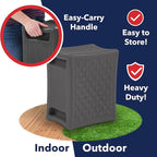 Simplay3 Handy Home 3-Level Heavy Duty Work/Garden Seat - 12" x 15" x 9" - Gray, Made in USA