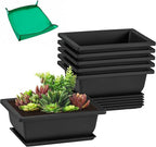 Bonsai Training Pots, 6-Pack, 6.5 Inch Black Plastic with Drainage