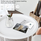 Garden 4 you End Table Metal Side Table Round Folding Tray Cyan Sofa Small Accent Fold-able Table, Round End Table Tray, Next to Sofa Table, Snack Table for Living Room and Bed Room,White