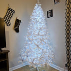 String Lights 500 LED White Outdoor 165ft Memory Timer