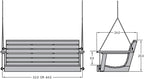 highwood Weatherly Porch Swing, 4 Feet, Weathered Acorn