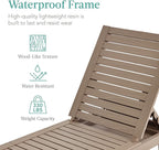 Best Choice Products Outdoor Lounge Chair, Resin Patio Chaise Lounger for Poolside, Backyard, Porch w/Seat Cushion, Adjustable Backrest, 5 Positions, 330lb Capacity - Brown/Ivory