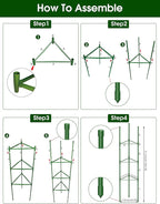 Tomato Cage for Garden,6 Pack Tomato Trellis for Raised Garden Bed Height Adjustable Up to 51.2inch Tomato Plant Support Stakes for Climbing Plants Vegetables Fruits Flowers（Extra Bold）