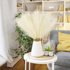 Artificial Pampas Grass Greenery Stems, 50 Pack, 21.6 Inch, Beige