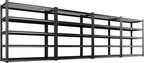 Set of 4 Garage Shelving-3000 lbs 5 Tier Storage Shelves,Adjustable Heavy Duty Metal Shelving Unit and Storage Large Wire Rack,Utility Steel Shelf for Warehouse Industrial Pantry Basement 71"x46"x18"