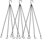 Heybe Hanging Baskets Chains 23 Inches 4 Leads Hanging Chains Flower Pot Hanger Replacement Plant Hangers for Planters and Lanterns, Pack of 3 (4 Legs)