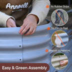 Galvanized Raised Garden Bed 8x4x1.5 ft, 18" Tall Metal Planter for Outdoor Plants Vegetable Herb Leafy Green, Modular Raised Flower Bed with Rust Resistant Coating - Moss Green