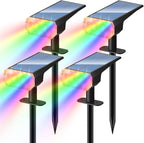DINGLILIGHTING Solar Lights Outdoor Waterproof: IP65 Led Spot Light Decorations for Garden Yard - Multicolor RGB Solar Powered for Halloween Christmas - Dust to Dawn Uplighting Landscape Pathway 4PC