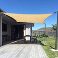 SUNNY GUARD Custom Size 8'x14' Sand Sun Shade Sail Rectangle UV Block Shade for Backyard Yard Patio Deck Garden(Customized)