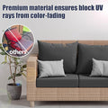 Cushion Covers 8-Piece Stretch Fit Medium Grey Outdoor Patio