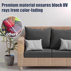 Cushion Covers 8 Pack in Medium Grey, Stretch Fit and Washable