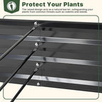DTIG Galvanized Raised Garden Bed with Trellis, 6×3×1 FT 2 Pack Outdoor Garden Bed, Upgraded 4×3 Support, Black