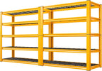 REIBII Garage Shelving Load 3200LBS, 5-Tier Storage Shelves, Adjustable Heavy Duty Metal Shelving Unit for Pantry, Basement, Warehouse, 72" H x 36" W x 16" D, 2PC