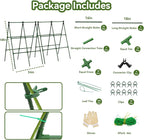 2 Pack Cucumber Trellis, 34"×48" Garden Trellis for Climbing Plants Outdoor, A-Frame Vegetable Trellis for Raised Bed, Support for Tomatoes, Squash, Zucchini, Vegetables & Flowers