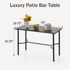 PHI VILLA Outdoor Patio Bar Table - Image 2