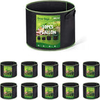 Delxo 10-Pack 7 Gallon Grow Bags Heavy Duty Aeration Fabric Pots Thickened Nonwoven Fabric Pots Plant Grow Bags with Handles