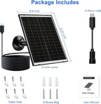 Zivif Solar Panel Charger for Arlo Essential 2K (2nd Gen), Essential XL & Spotlight Cameras – USB-C & Micro USB, IP66 Waterproof, 360° Adjustable Mount, 7.2ft Cable,2 Pack