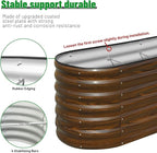 SnugNiture Galvanized Steel Raised Garden Bed Kit, 2 Pcs 4x2x2 ft Large Metal Planter Box Outdoor for Gardening Vegetables, Flowers and Fruits