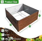SnugNiture Galvanized Raised Garden Bed 4x4x2FT Outdoor Large Metal Planter Box Steel Kit for Planting Vegetables, Flowers