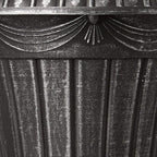 Arcadia Garden Products PL20SL Classic Traditional Plastic Urn Planter Indoor/Outdoor, 10" x 12", Brushed Silver