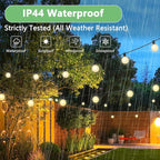 String Lights 25 ft Warm White G40 Frosted Globe Bulbs, 27 Count