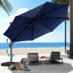 HOTEEL10x10ft Patio Umbrella Cantilever Umbrellas - Upgrade and Intensify - 360 Rotation and 5 Angles Adjustment - Aluminum Offset Pool Umbrella Outdoor Umbrellas for Patio Garden Pool