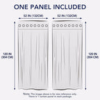 PureFit Outdoor Curtains for Patio Waterproof Weatherproof, UV Resistant Outside Curtains for Gazebo, Front Porch, Pergola, Sun Blocking Privacy Curtain, 52W x 120L inch, 1 Panel, Orange