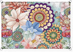 Sun Shade Sail 8'x10' Boho Floral Rectangle Sun Shade Sails Canopy Waterproof Mandala Flowers Plant Outdoor Sunshades Sand UV Block Cover Shade Cloth for Patio Backyard Garden Deck Porch Lawn