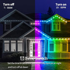 60ft Permanent Outdoor Light, RGB Outdoor eave Lights with APP & Remote Control,Music synchronisation IP67 Waterproof LED eave Light,Suitable for Party, Daily,Halloween,Christmas,Rooftop,Garden,Patio