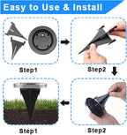 4.6 Inch Diameter Solar Ground Lights, Waterproof Solar Garden Lights, Outdoor Garden Waterproof Bright in-Ground Light, Landscape Lighting for Pathway,Yard,Lawn,Patio,Walkway (8 Pack White Light)