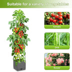 2 Pack Raised Garden Bed Tomato Planter with Trellis, 57" Tomato Cage Plant Support Planters, Self-Watering Planter for Tomatoes Climbing Plants Vegetable Vine Flowers Outdoor & Indoor