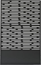 Oakland Living 6 ft. X 4 ft. Black Freestanding Metal Privacy Screen Room Divider with Flower Box