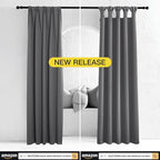 NICETOWN Blackout Curtain Panel for Bedroom - Window Treatment Thermal Insulated Solid Grommet Blackout Drape for Living Room (1 Panel, 52 by 45 inches, Grey)