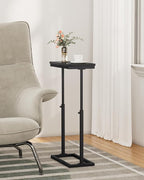 TUTOTAK End Table, Side Table, Tall Couch Table, Sofa Table, Living Room, Bed Room, Black TB01BK083