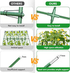 Cucumber Trellis for Raised Bed, U-Shape Garden Trellis for Climbing Plants Outdoor, Metal Arch Vegetables Trellis, Plant Support for Grape Vine Beans Squash Peas Flower