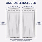 PureFit Outdoor Curtains for Patio Waterproof Weatherproof, UV Resistant Outside Curtains for Gazebo, Front Porch, Pergola, Sun Blocking Privacy Curtain, 52W x 84L inch, 1 Panel, Sky Blue