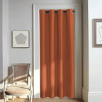 NICETOWN Door Curtain for Closet Doors 80 Inches Long 1 Panel, Blackout Doorway Curtain for Open Closet Bedroom, Room Divider Living Room for Privacy (Burnt Orange, 1 Panel, 46W x 80L)