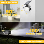 Kaxiida Solar Lights Outdoor Waterproof - 2025 Upgrade 3 Level Ultra Bright Spot Lights Uplights, LED Landscape Spotlight for Tree, Pathway, Wall, Adjustable Solar Panel Auto On/Off