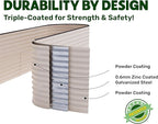 9-in-1 Galvanized Raised Garden Beds Outdoor // 8×2×2.5 ft Modular Planter for Gardening, Vegetables, Flowers // 32" Extra Tall Metal Raised Garden Bed (White) // Patented Design Planter Box