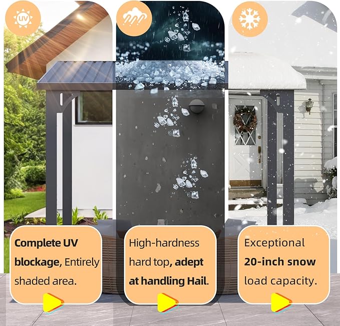 AECOJOY 12' x 10' Outdoor Hardtop Pergola Gazebo for Patio, Large 10x12 Galvanized Steel Heavy Duty Lean to Gazebo, Wall-Mounted Pergolas and Gazebos Clearance, Metal Patio Roof Awnings for Backyard