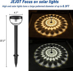 4 Pack Solar Flood Light, Security Lights,Pathway Lights with 2CCT(Warm and Cool) Light Modes,Bright Pattern Solar Decorative Lights Outdoor