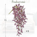 Artificial Wandering Jew Hanging Plants, 5 Pack, 22 Inch Faux Greenery