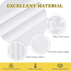 NICETOWN Room Darkening White Curtain for Living Room - Grommet Thermal Drape Sound Reducing Heat Blocking Window Treatments for Living Room/Doorway (1 Panel, W52 x L90)