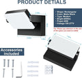 Flood Security Light 40W LED Wall Mount, 4000 Lumen, Black